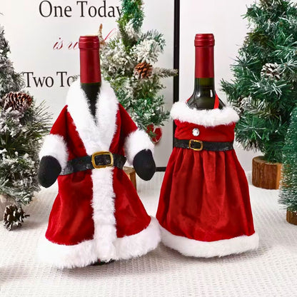 Novogodišnja Odela za Flaše - Set od 2 Komada